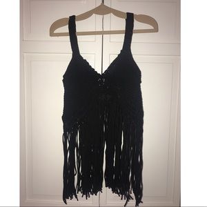 Braided & Fringed Top